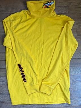 Men's Yellow Turtleneck Performance Shirt